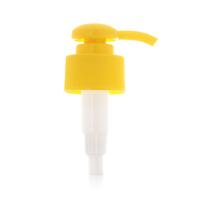 Yellow pp lotion pump with 24/410 neck finish