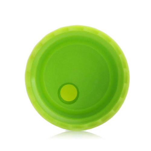 Green disc top cap with 24/410 neck finish