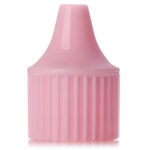 Pink dropper tip with liner cap