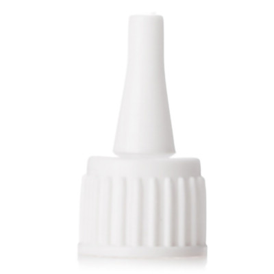 White HDPE glue bottle cap with 15/410 neck finish