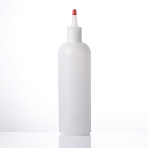 Sanle 500ml tall boston round nail polish remover HDPE plastic bottle with plug and screw cap