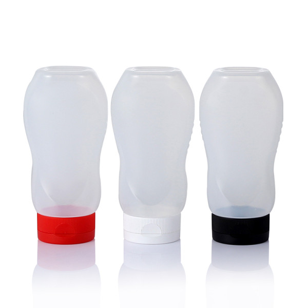 Sanle 330ml LDPE Upsize Down Squeeze Bottle with Flip Cap for Ketchup, hot soy sauce