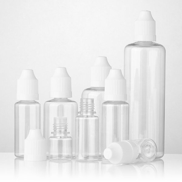 Empty squeeze bottles plastic eliquid vape juice bottle PET dropper bottle with CRC Cap