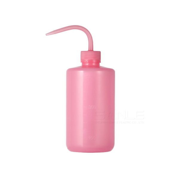 Sanle Pink 500ml LDPE Ldpe Plastic Squeeze Lab Wash Bottle Cosmetic Chemical Water Rinse Squirt Bottle