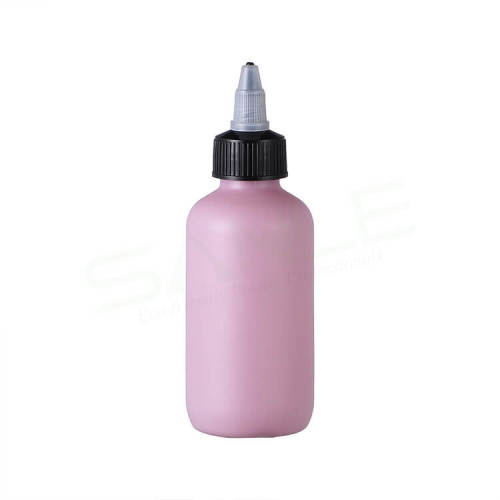 Sanle 120ml LDPE Soft Touch Matte Black Pink Plastic Squeeze Bottle with Twist Cap