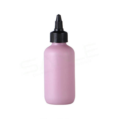 Sanle 120ml LDPE Soft Touch Matte Black Pink Plastic Squeeze Bottle with Twist Cap