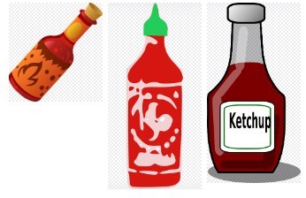 sauce bottles
