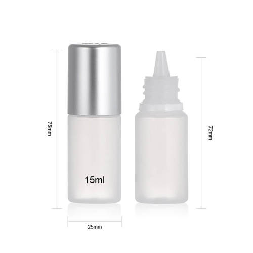 Ldpe 15ml 0.5oz Custom Logo Plastic Squeeze Dropper Bottle Vape Juice Bottle with Tamper Evidence Cap