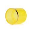 Yellow PP plastic bottle screw caps with 20-410 neck finish