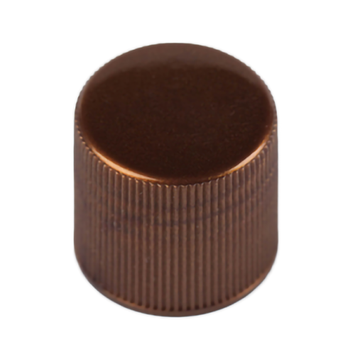 Brown PP plastic screw thread cap with 18-410 neck finish