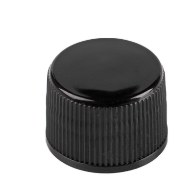 PP plastic black screw cap with 24-420 neck finish for regular replacement