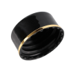 Black glossy PP plastic bottle screw cap with 24-410 neck finish