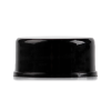 Black glossy PP plastic bottle screw cap with 24-410 neck finish