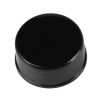 Black glossy PP plastic bottle screw cap with 24-410 neck finish