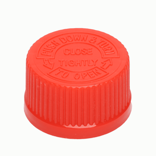 Colored HDPE Child resistant caps with 4cm
