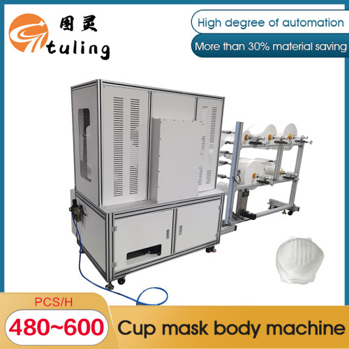 Automatic cup-shaped mask body forming machine