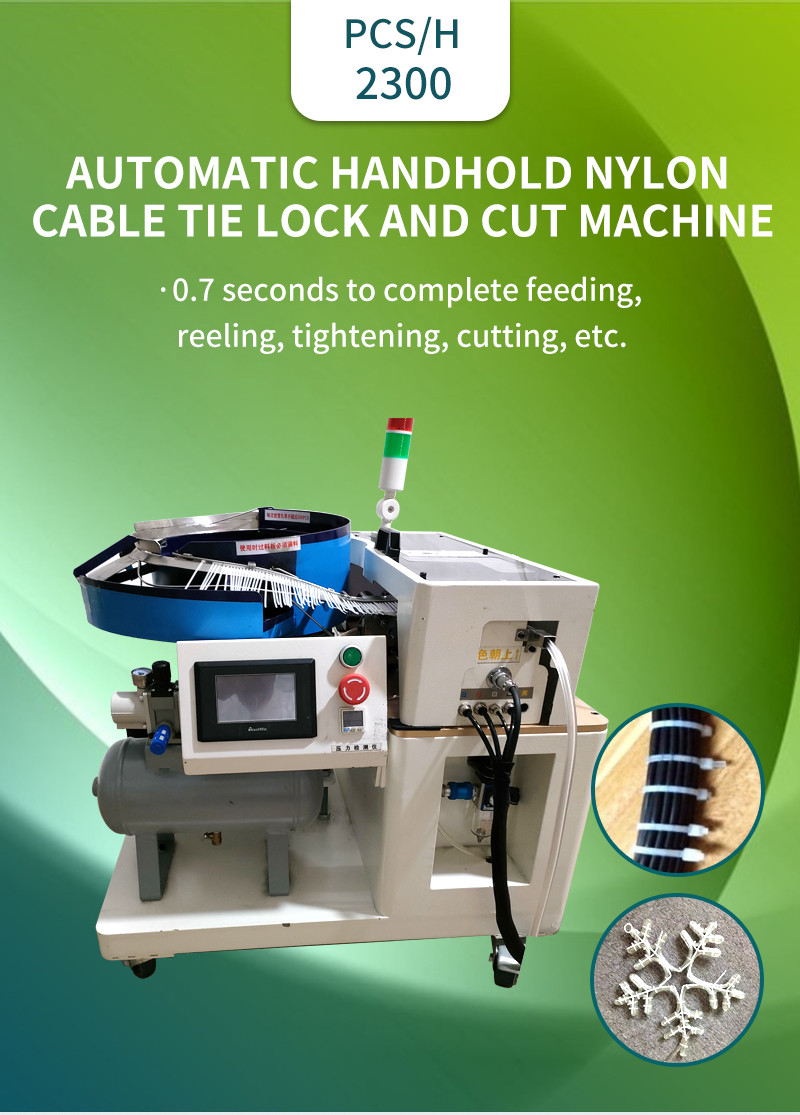 TR-2022 Photovoltaic cable tie machine with waste recycling device 