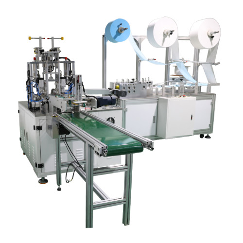 fully automatic high speed 1+1 3ply flat mask machine disposal surgical mask making machine  with 9 servo and 6 step motors