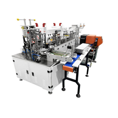 automatic high speed 130-160pcs/min  KF94 face mask machine be connect to packing machine full automatic production line KF94