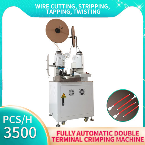 Fully automatic stepper motor double-head terminal machine