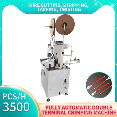 Fully automatic stepper motor double-head terminal machine