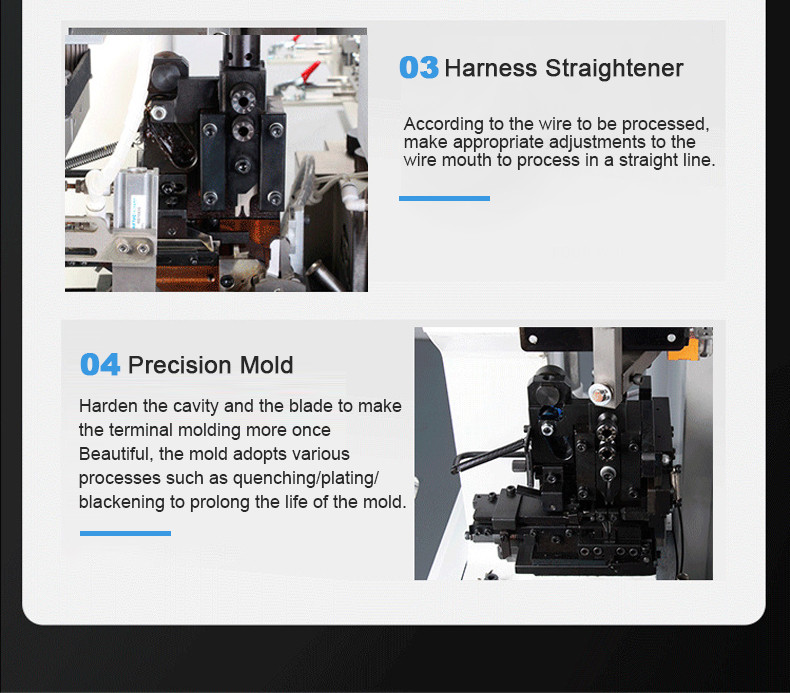 TR-DS04 Fully Automatic High-speed Cable Double-head Crimping Machine and Tin Dipping Machine