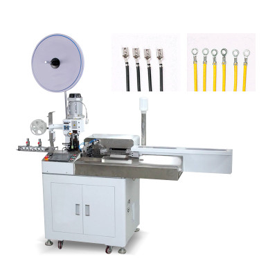 TR-DD02 Fully automatic five wire end terminal crimping  tin dipping machine