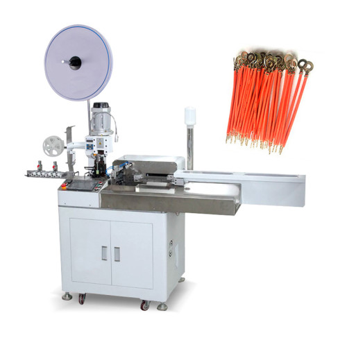 TR-DD02 Fully automatic five wire end terminal crimping  tin dipping machine