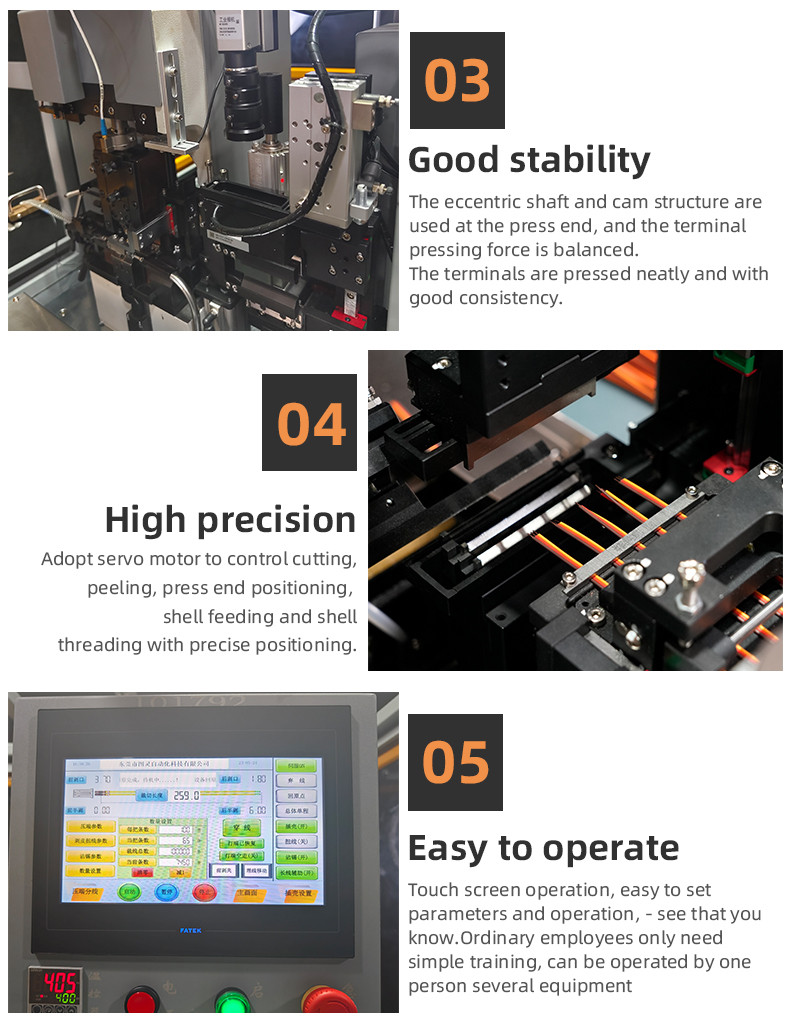 Fully Automatic  Single Head Pressure Terminal End Insert The Shell Single End Tin Dipping Machine