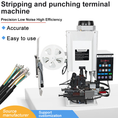 TR-BD14 1.5T 2.0T Semi-Automatic Button Type Wire Stripping And Terminal Crimping Machine
