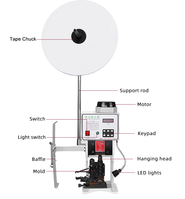 TR-DY22 Semi-Automatic PC Terminal Crimping Machine