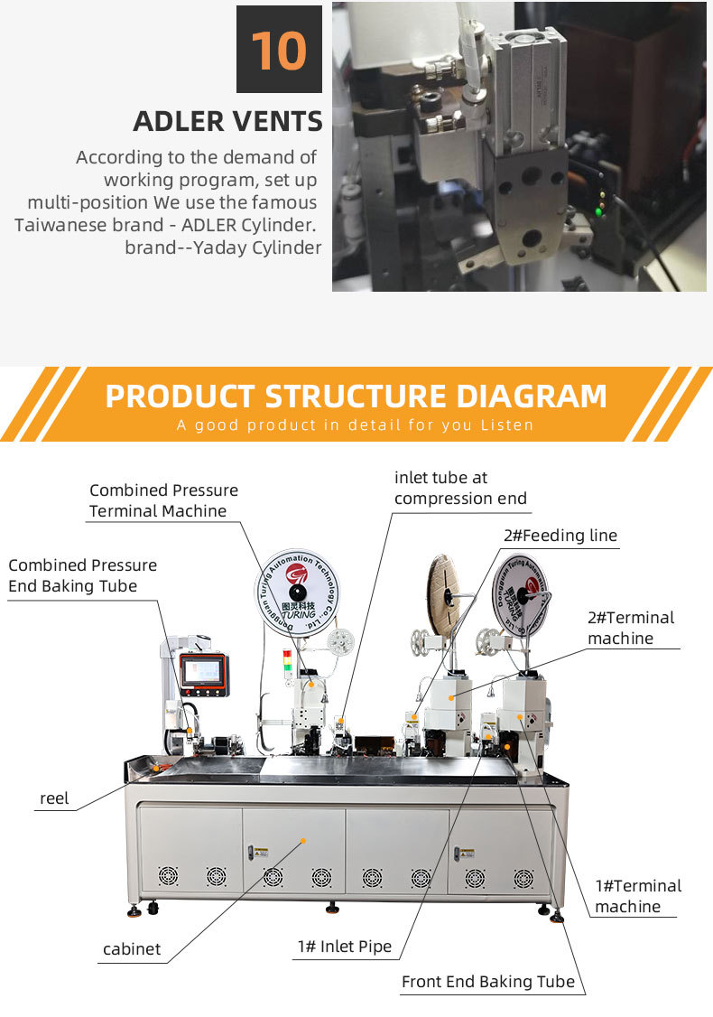 DM01Fully automatic six wires-joint pressure baking heat shrink tube machine