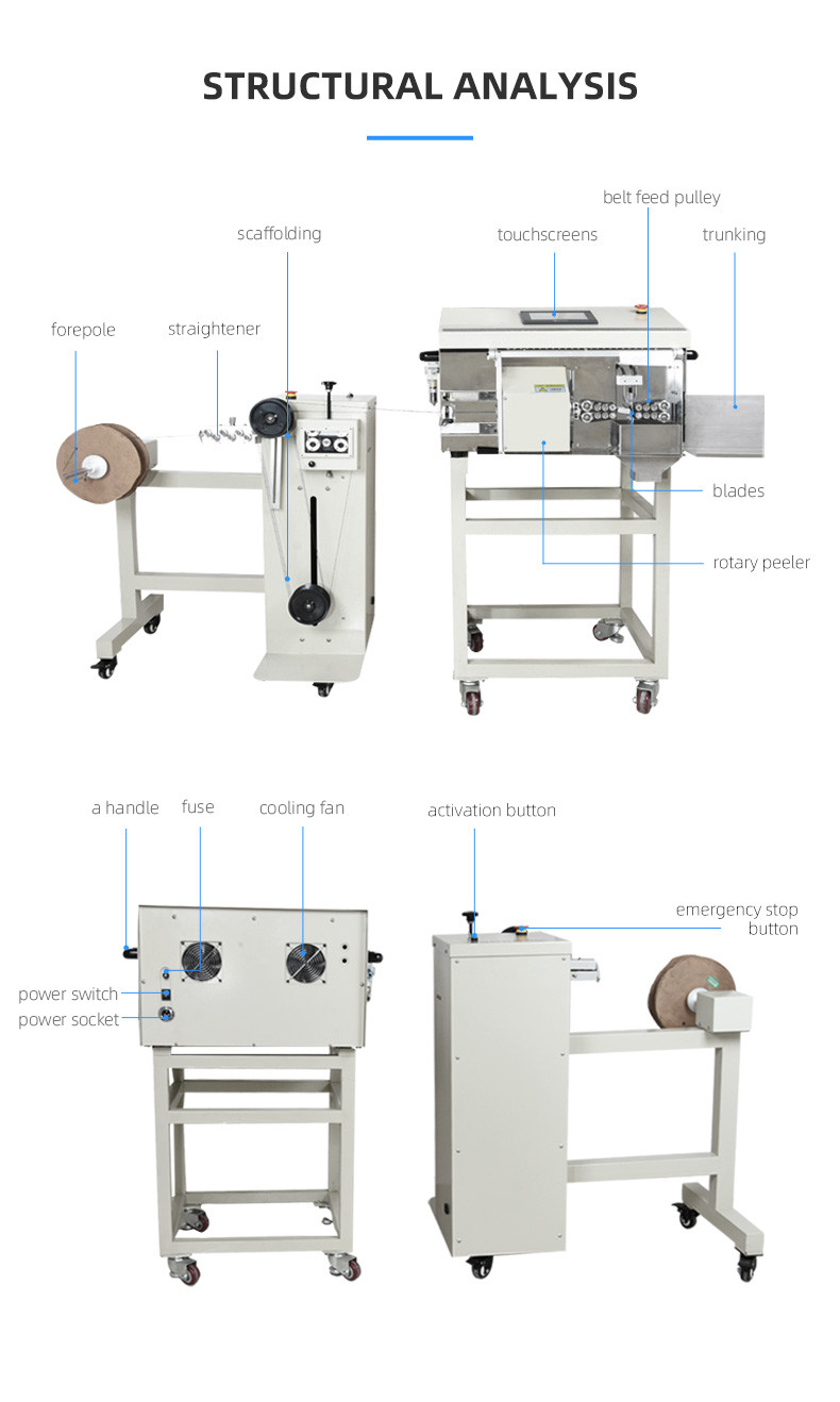 Coaxial cable automatic peeling machine