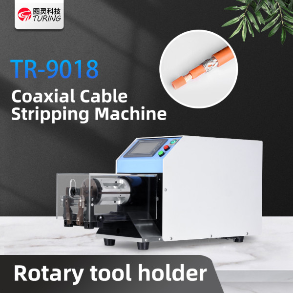 TR-9018  Semi-Auto 9 layers 3-18mm diameter Coaxial Wire Stripping Machine