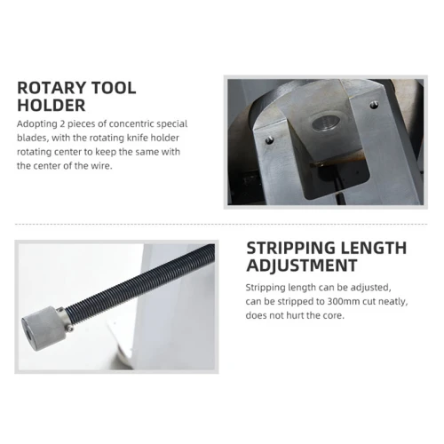 TR-300-50 Multi-core Charging Cable Power Transmission Coaxial Wire Stripping Rotary Peeling Machine