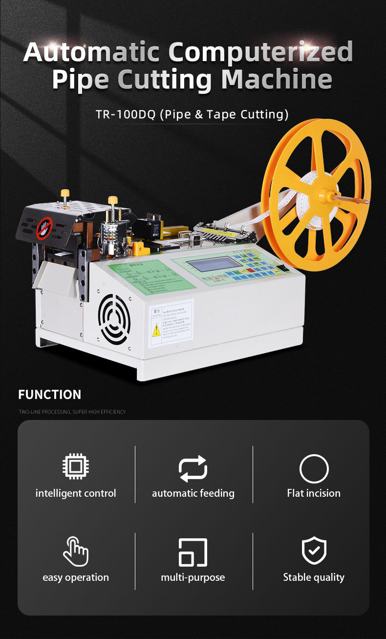 TR-100DQ Fully Automatic Computer Wire and Tube Tape Cutting Machine