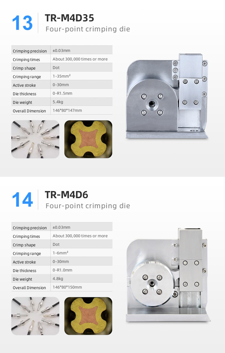 four points crimping die 