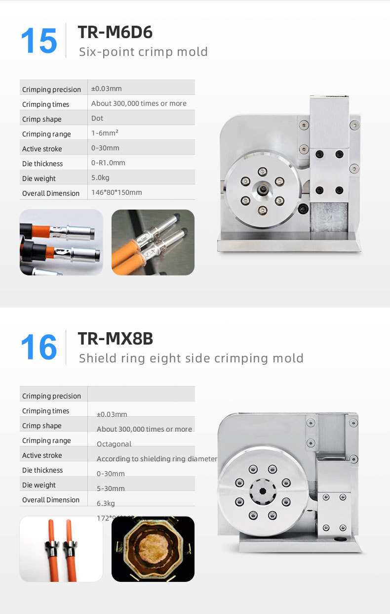 six points crimp mold