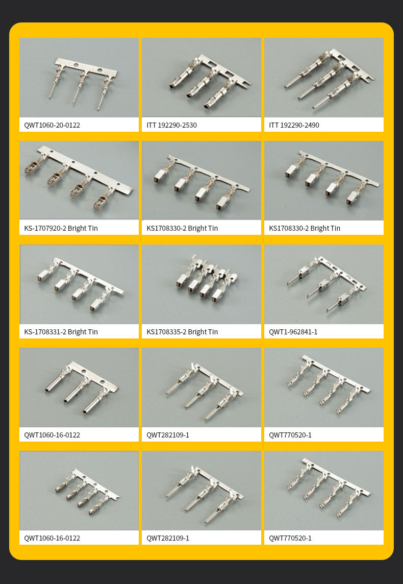 Bright tin terminals 