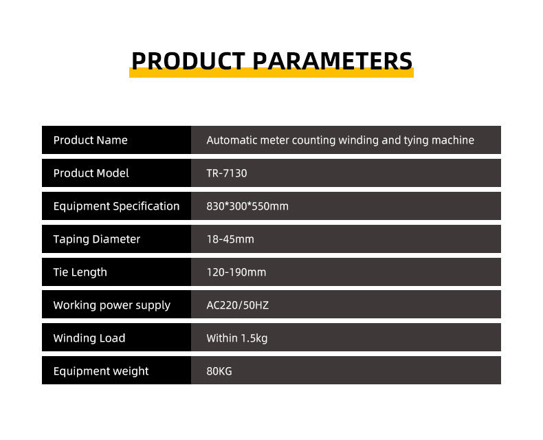 TR-7130 Desktop Meter Meter Winding and Binding Machine