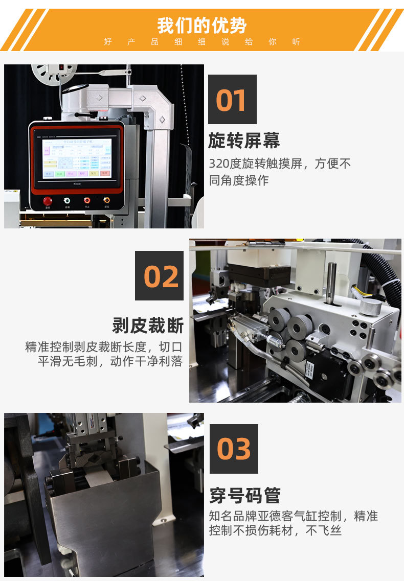 TR-DM02全自动双头双穿号码管打端子机