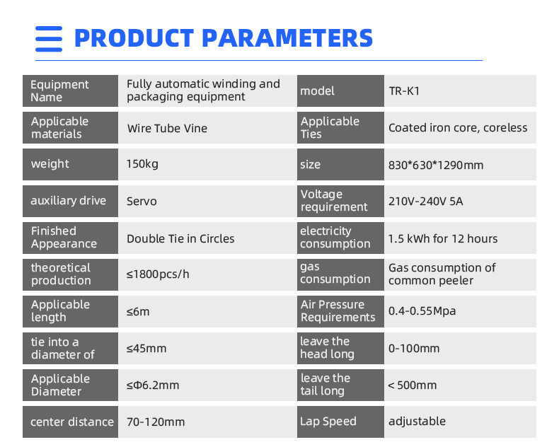 TR-K1 Full-Automatic Winding 8 Single Tie Equipment