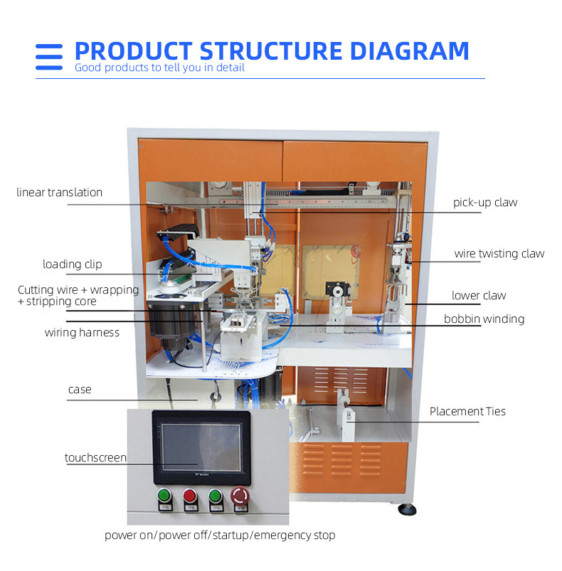 TR-CR8 Fully Automatic 8-Figure Single-Sided Cable Tie Cutting Winding And Binding Machine