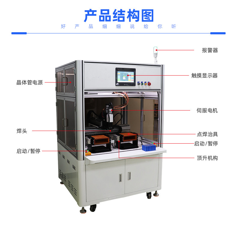  锂电磁晶体管双面8轴点焊机