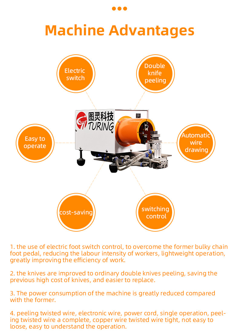 TR-19 Pneumatic small wire stripping and twisting machine