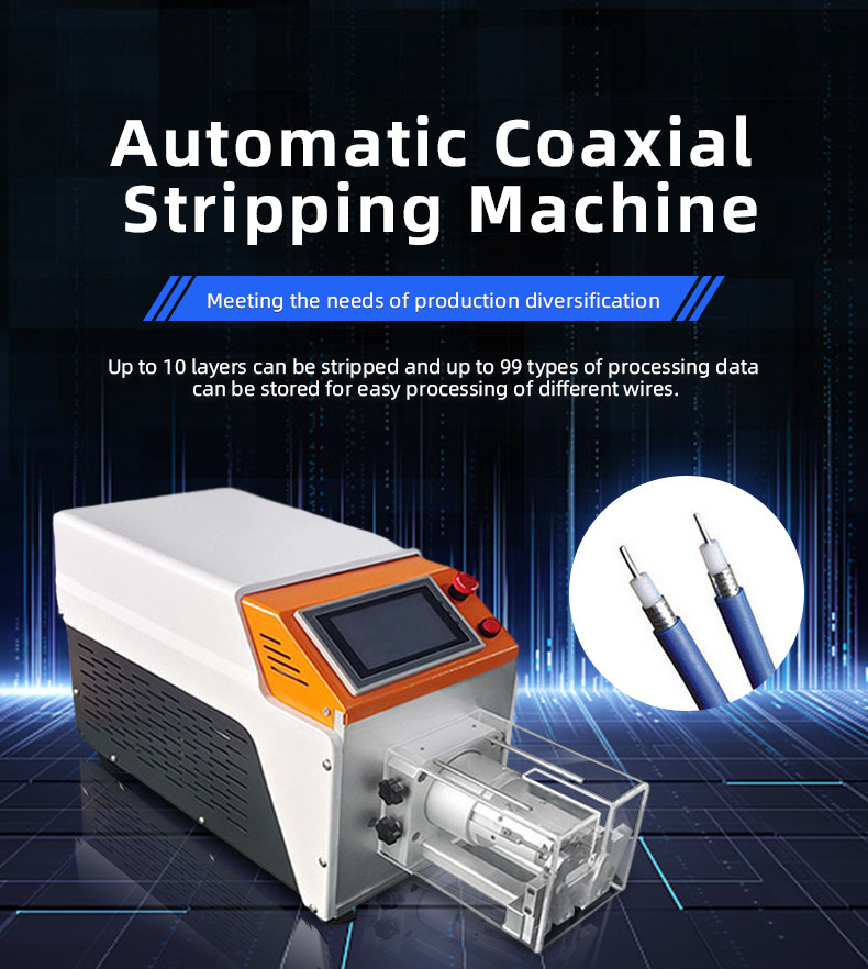 TR-8608D Semi-auto Coaxial Cable Stripping Machine
