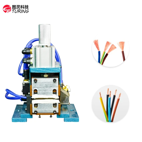 TR-3F4F Semi-auto Multi-function Pneumatic small wire stripping machine