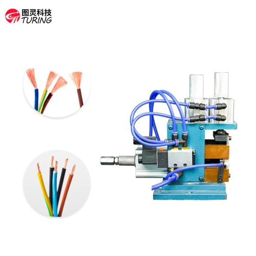 TR-3F4F Semi-auto Multi-function Pneumatic small wire stripping machine