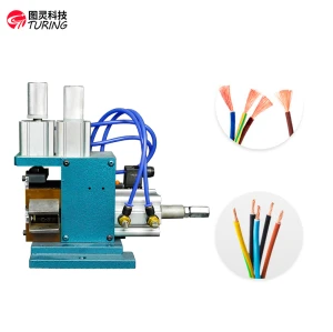 TR-3F4F Semi-auto Multi-function Pneumatic small wire stripping machine