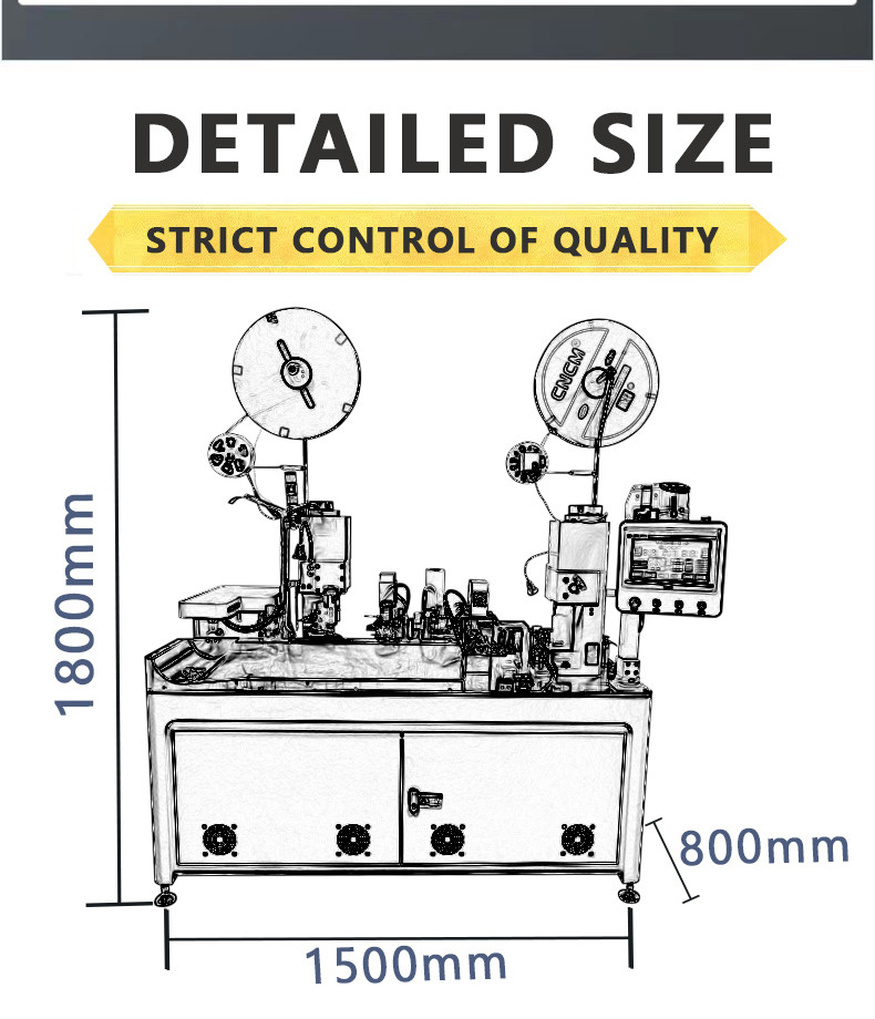 TR-D01 Double-head Single-pass Heat Shrink Tube Terminal Machine